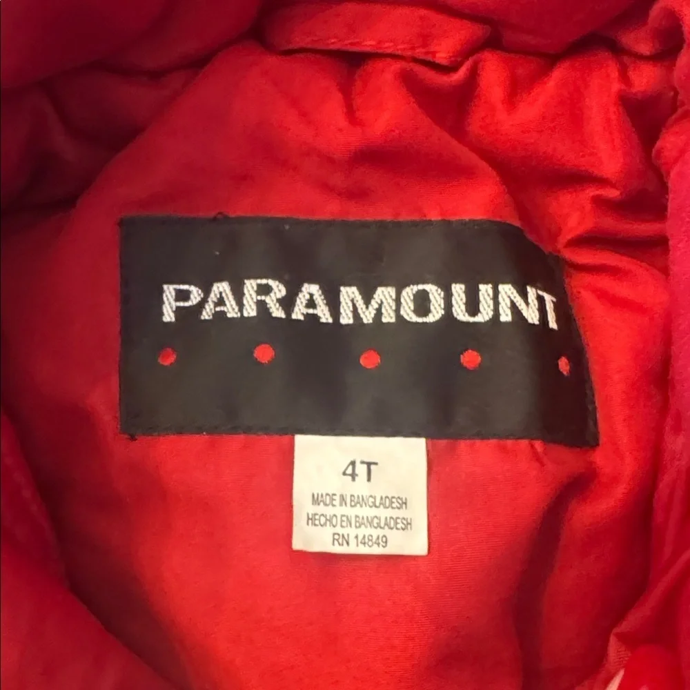 Vintage! Paramount Kids Red Quilted Scottie Jacket with Black Trim, sz 4T